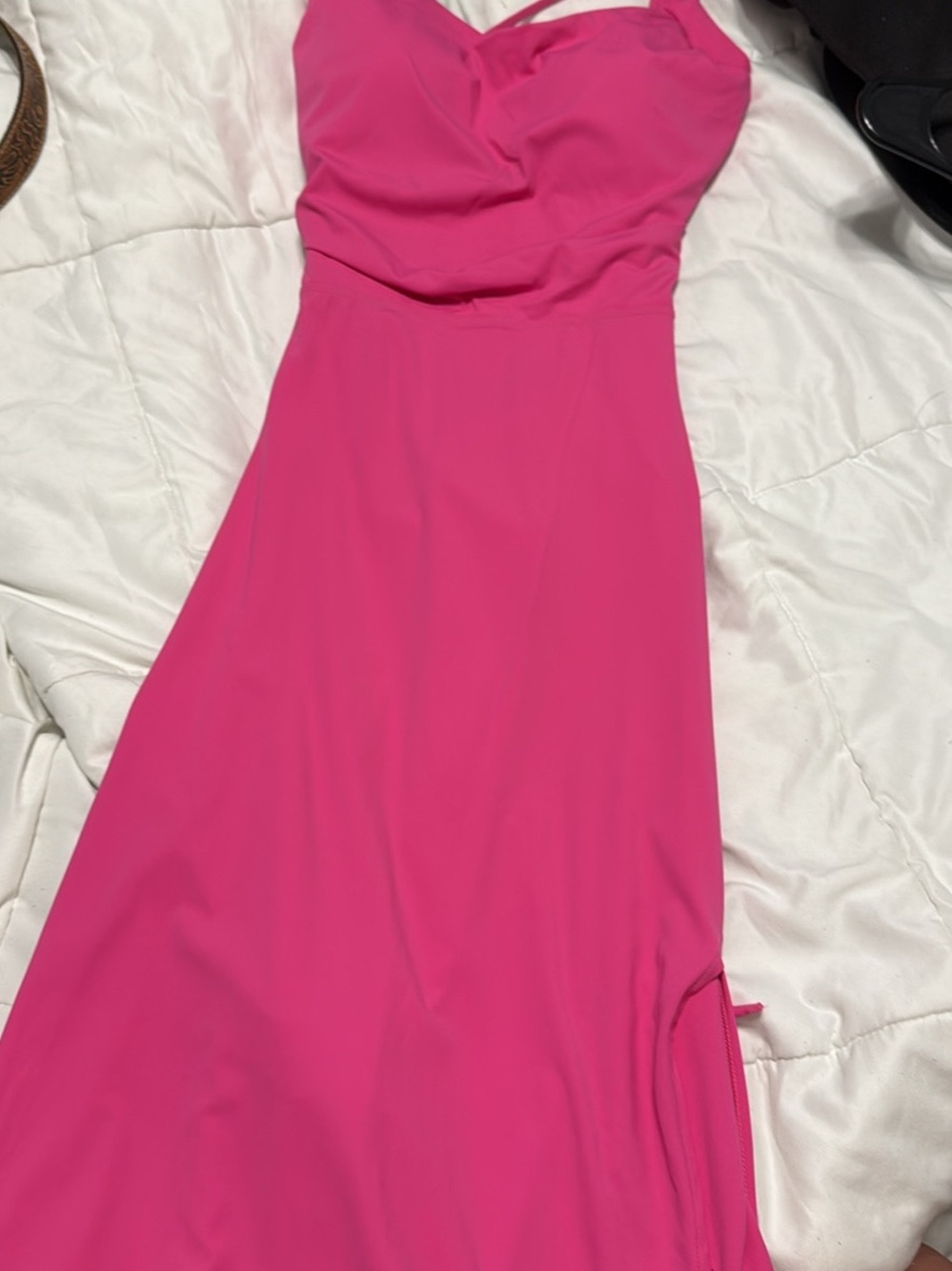 HALARA Bright Hot Pink Strapless Dress